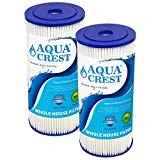 AQUACREST FXHSC 10' x 4.5' Whole House Water Filter, Compatible with GE FXHSC, Culligan R50-BBSA, Pentek R50-BB and DuPont WFHDC3001, American Plumber W50PEHD, GXWH40L, GXWH35F (Pack of 2)