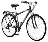 Schwinn Discover Hybrid Bikes for Men and Women, Featuring Aluminum City Frame, 21-Speed Drivetrain, Black and White (Renewed)