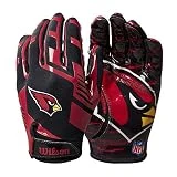 Wilson NFL Stretch Fit Football Gloves - Arizona- Adult