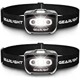 GearLight LED Headlamp Flashlight S500 [2 Pack] - Running, Camping, and Outdoor Headlight Headlamps - Head Lamp with Red Safety Light for Adults and Kids