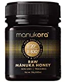 Manukora UMF 20+/MGO 830+ Raw Mānuka Honey (250g/8.8oz) Authentic Non-GMO New Zealand Honey, UMF & MGO Certified, Traceable from Hive to Hand