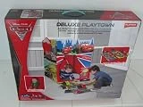 Disney Pixar Cars 2 Deluxe Playtown by Playhut. Twist 'N Fold Pop up set up with 9 detachable pieces and tunnel port for crawl through fun. Includes Playmat with roads and tunnels.