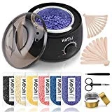 Home Waxing Kit, KESHI Wax Warmer Hair Removal Wax Kit with 6 Bags Hard Wax Beans for Full Body, Legs, Face, Eyebrows, Bikini Wax Women Men Painless Waxing