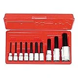 Stanley Proto J4900MA 3/8-Inch and 1/2-Inch Drive Metric Hex Bit Set, 10-Piece
