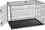 AmazonBasics Single Door Folding Metal Cage Crate For Dog or Puppy - 48 x 30 x 32.5 Inches