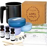 Nature's Blossom Soy Candle Making Kit. DIY Starter Set to Create 3 Large Scented Candles. Candle Making Supplies Set with Wax, Melting Pitcher, Candlemaking Tin Containers, Wicks, Fragrance Scents