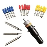 Actopus 15pcs 30/45/60 Degree Vinyl Cutter Blades Pcut Plotter with Blade Holder