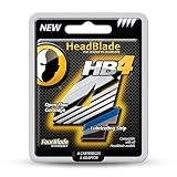 HeadBlade Men's HB4 Refill Shaving Razor Blades (4 Blades)