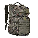 Military Tactical Assault Pack Backpack Army Molle Bug Bag Backpacks Rucksack for Outdoor Hunting Camping School 34L Small Woodland Camouflage