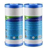 GOLDEN ICEPURE Whole House Big Blue Sediment and Carbon Combinated Water Filter Compatible with FXHTC,GXWH40L,GXWH35F,GNWH38S (10''x4.5''),Fits Universal Big Blue Water Filter System