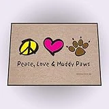 HIGH COTTON Peace Love Paws Indoor/Outdoor Doormat