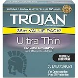 Trojan Ultra Thin Lubricated Condoms 36ct
