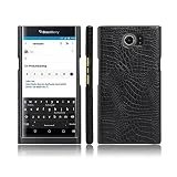 Zshion for BlackBerry Priv Case,Croco Premium PU Leather Protective Cases Simple Deurable and Lightweight Case for BlackBerry Priv (Black)