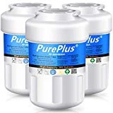 PUREPLUS MWF Refrigerator Water Filter, Replacement for GE SmartWater, HDX FMG-1, GWF, WFC1201, MWFP, MWFA, PC75009, RWF1060, 197D6321P006, GSS23WSTASS, GSS25GSHBCSS, GFSS6KKYESS, GSE25GSHECSS, 3 Pack