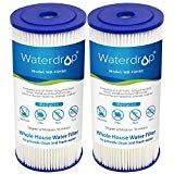 Waterdrop Whole House Sediment Filter, Compatible with GE FXHSC, Culligan R50-BBSA, Pentek R50-BB and DuPont WFHDC3001, American Plumber W50PEHD, GXWH40L, GXWH35F, GNWH38S, GXWH38F (Pack of 2)