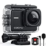 COOAU Native 4K 60fps 20MP Wi-Fi Action Sports Camera with 8XZoom Upgraded EIS Anti-Shake 40M Waterproof Underwater Case 170° Adjustable Wide Angle External Microphone 2x1350mAh Batteries