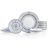 Corelle Service for 6 Chip Resistant Dinnerware Set, 18-Piece, Portofino