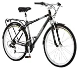 Schwinn Discover Hybrid Bikes for Men and Women, Featuring Aluminum City Frame, 21-Speed Drivetrain, Black and White