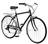 Schwinn Wayfarer Hybrid Bicycle, Featuring Retro-Styled 18-Inch/Medium Steel Step-Over Frame and 7-Speed Drivetrain with Front and Rear Fenders, Rear Rack, and 700C Wheels, Black
