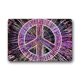 Bikini bag Colorful Tie Dye Trippy Peace Sign Galaxy Art Doormats Floor Mat Door Mat Rug Indoor/Outdoor Mats Welcome Doormat 23.6x15.7 inch inche