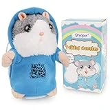 Qrooper Talking Hamster Toy Repeats What You Say Plush Interactive Toys Repeats Your Said Voice Perfect Toy Gift for Girls Boys or Pet