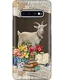 Goat Book Flower Phone Case for Samsung Galaxy S7 Edge - Silicone Case with 3D Printed Design, Slim Fit, IMD Soft TPU Cover