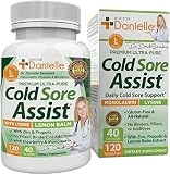 Best Cold Sore Supplement with Lysine and Lemon Balm - Dr. Danielle Cold Sore Assist - 120 Capsules