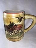 BUDWEISER, RARE, CHRISTMAS HOLIDAY BEER STEIN, 1980, FIRST YEAR OF ISSUE