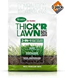 Scotts Turf Builder Thick'R Lawn Tall Fescue Mix - 12 Lb. | Combination Seed, Fertilizer & Soil Improver | Get Up to A 50% Thicker Lawn | Fill Lawn Gaps & Enhance Root Development - 3 Pack