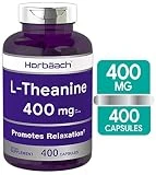 L Theanine 400mg | 400 Capsules Max Size | Non-GMO & Gluten Free | by Horbaach