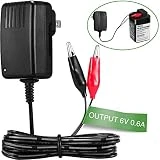 [UL Listed] 6-Volt Battery Charger for Moultrie Battery (Input 100-240V, Output 6V 0.6A)