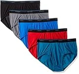 Hanes Men's 5-Pack ComfortBlend Dyed Brief with FreshIQ, Assorted, Large