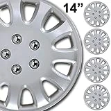 BDK (4-Pack) Premium 14' Wheel Rim Cover Hubcaps OEM Style Replacement Snap On Car Truck SUV Hub Cap - 14 Inch Set