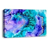 NWT Canvas Wall Art Beautiful Abstract Ink Painting Artwork for Home Prints Framed - 24x36 inches