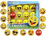 Oji-Emoji Premium Emoji Golf Balls, Unique Professional Practice Golf Balls, 12-Pack Emoji Golfer Novelty Golf Gift for All Golfers, Fun Golf Gifts for Men, Dads, Women, Kids, golf accessories