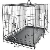 Dog Crates for XX-Large Dogs - XXL Dog Crate 48' Pet Cage Double-Door Best for Big Pets - Wire Metal Kennel Cages with Divider Panel & Tray - in-Door Foldable & Portable for Animal Out-Door Travel