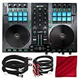 Gemini G2V Virtual DJ Controller and Mixer with Cables and Fibertique Cloth