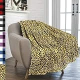 PAVILIA Cheetah Fleece Throw Blanket | Cheetah Leopard Animal Print Flannel Blanket | Soft Velvet Lightweight Microfiber Blanket for Couch Sofa | 50x60 Inches