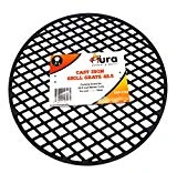 Aura Outdoor Products Cast Iron Grill Grate for 22 Inch Weber Kettle Grill - Works Great on The Weber Kettle, Weber Performer, Barrel Grills, Rec Tec Bullseye - Better Sear Marks