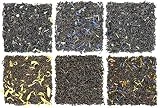 Fruit-Tea Summer Tea Sampler, Refreshing Loose Leaf Tea Assortment Featuring Blackberry, Vanilla, Tropicana, Gold Rush, Raspberry, & Strawberry Kiwi Black Teas - Approx 90+Cups